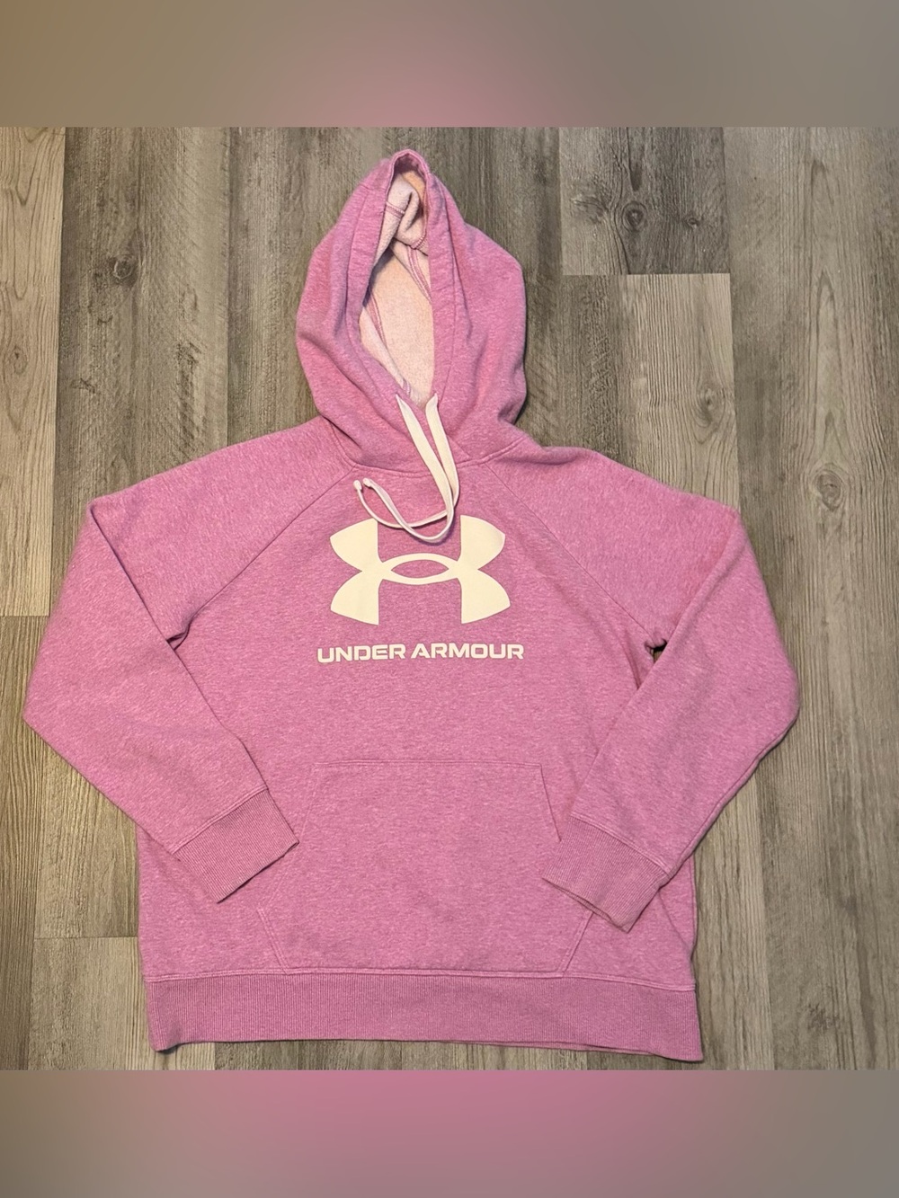 Under Armour Women's Pink Logo Hooded Pullover